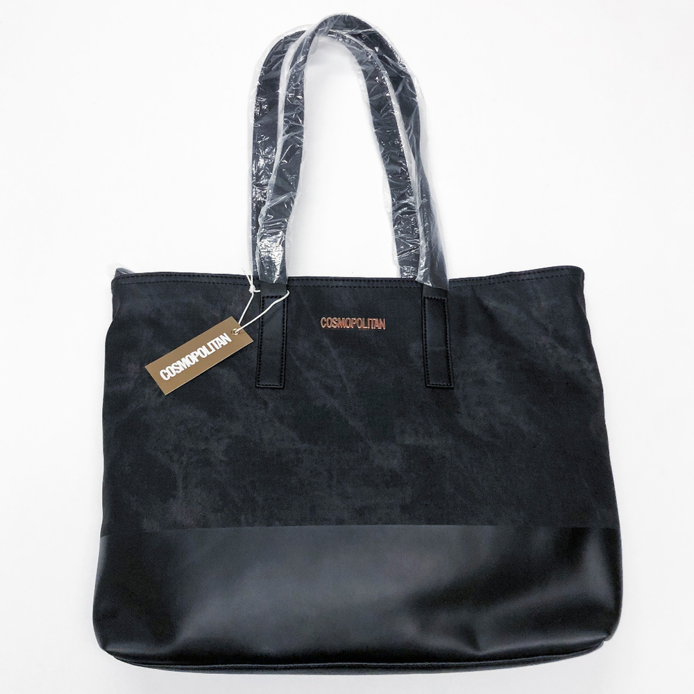Cosmopolitan Soft Marble Black Tote Travel Bag NWT